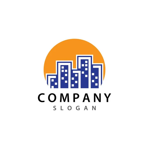 Logo Immobiliare Icona Design — Vettoriale Stock