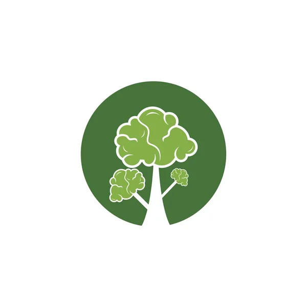 Eco Brain Logo Template Vector Icon Design — Stock Vector