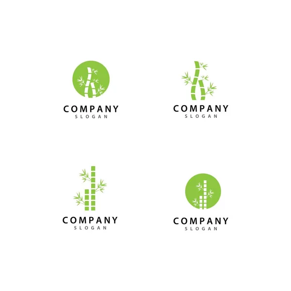 Bamboo Logo Template Vector Icon Design — Stock Vector