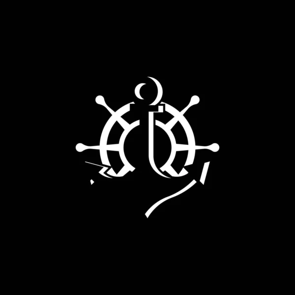 Diseño Icono Plantilla Logotipo Ancla — Archivo Imágenes Vectoriales
