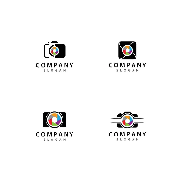 Camera Icon Vector Logo Design — Stock Vector