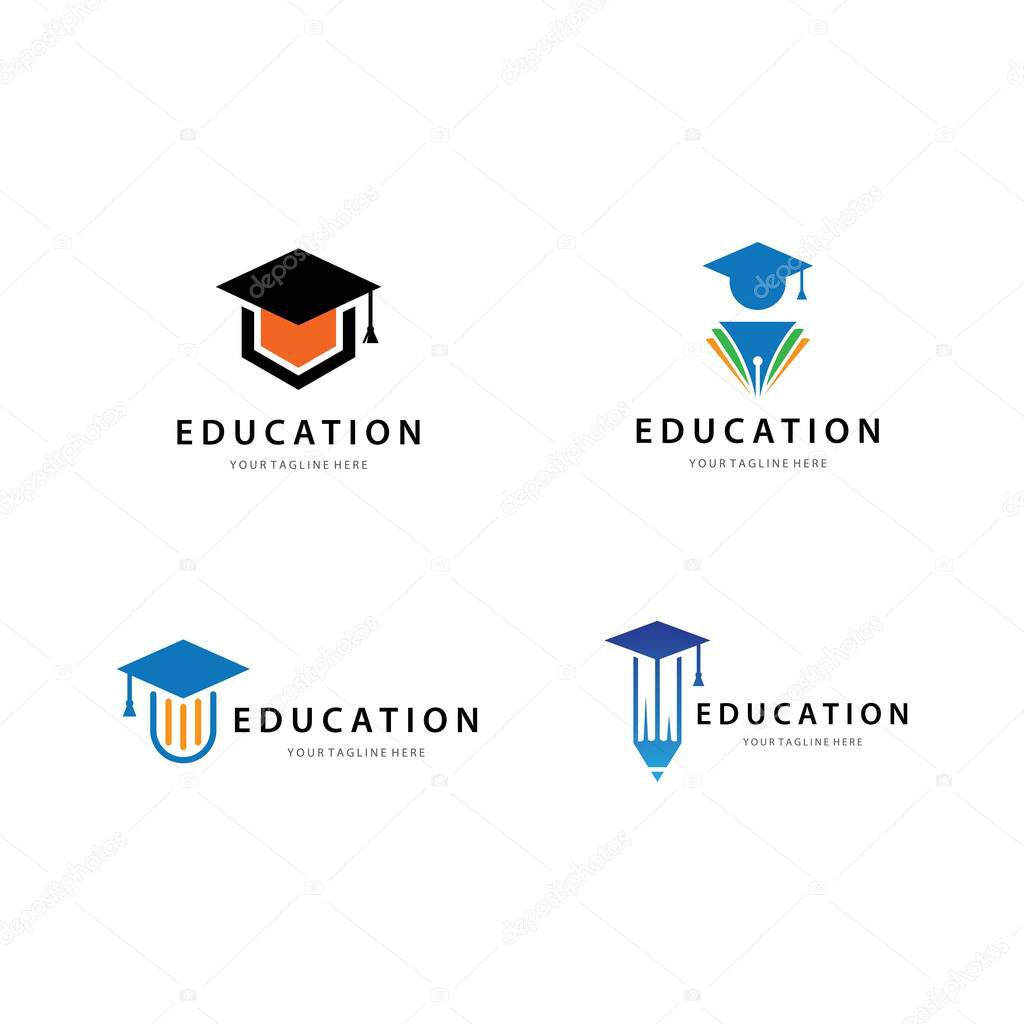 Education logo template vector icon design