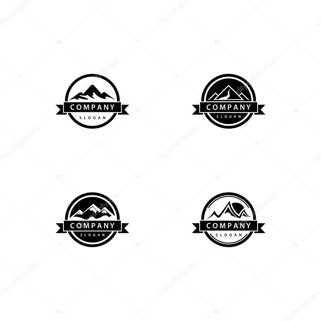 Mountain logo template icon design