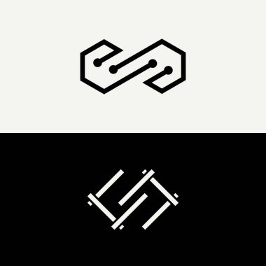 Sonsuz logo şablon vektör çizimi