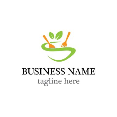 Gıda logosu şablon vektör ikonu tasarımı