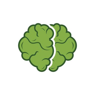 Beyin logosu vektör simgesi tasarımı