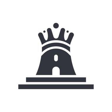Castle logo şablon vektör ikonu tasarımı