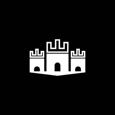 Castle logo şablon vektör ikonu tasarımı