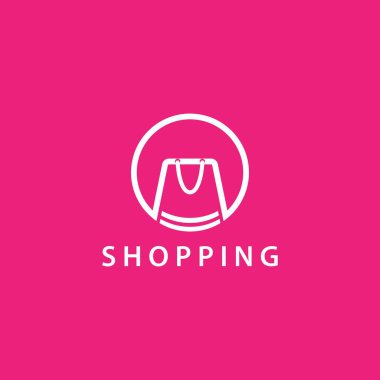 Dükkan logosu şablon vektör ikonu tasarımı