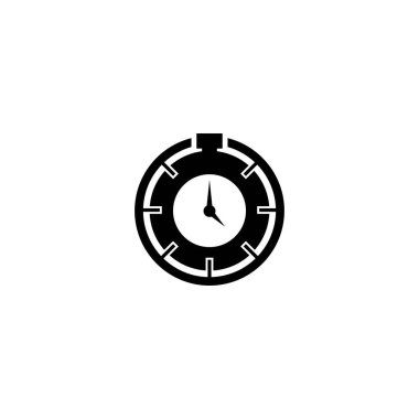 Saat logosu vektör simgesi tasarımı