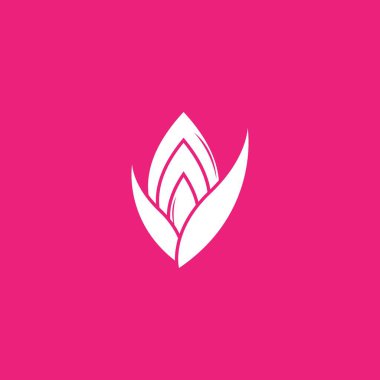 Çiçek logo vektör simgesi tasarımı