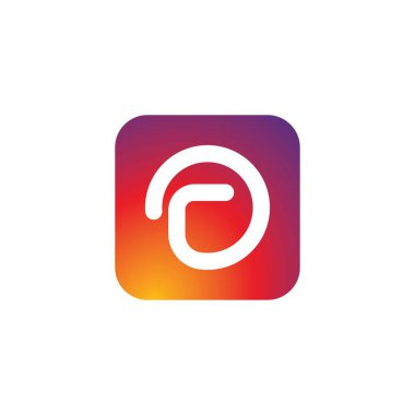 D harfi Logo iş şablonu vektör simgesi