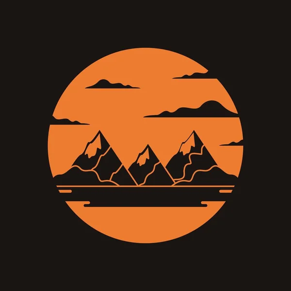 Diseño Del Icono Plantilla Logotipo Montaña — Archivo Imágenes Vectoriales