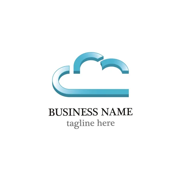 Design Ícone Vetor Logotipo Nuvem — Vetor de Stock
