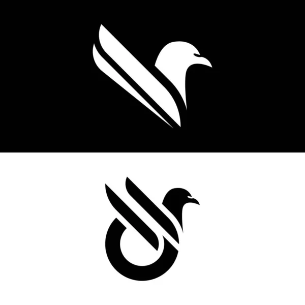 Орел Шаблону Логотипу Векторний Дизайн Піктограми — стоковий вектор
