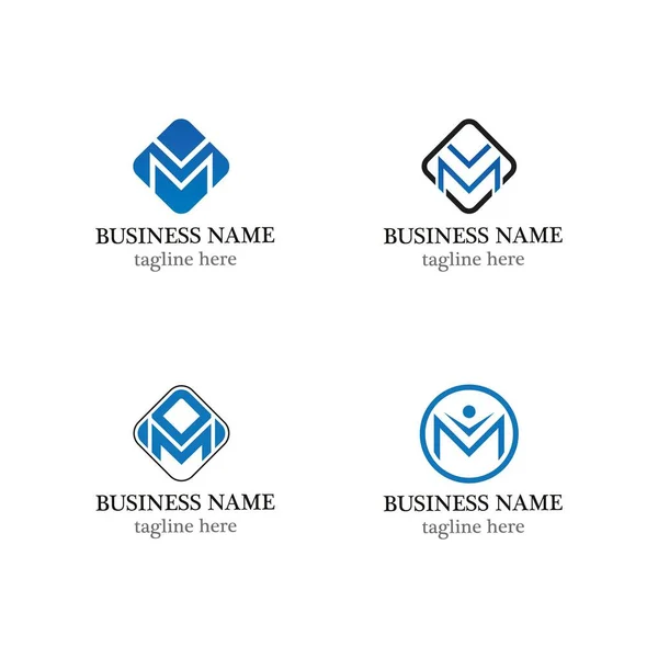 Brief Logo Business Template Vector Pictogram Set — Stockvector