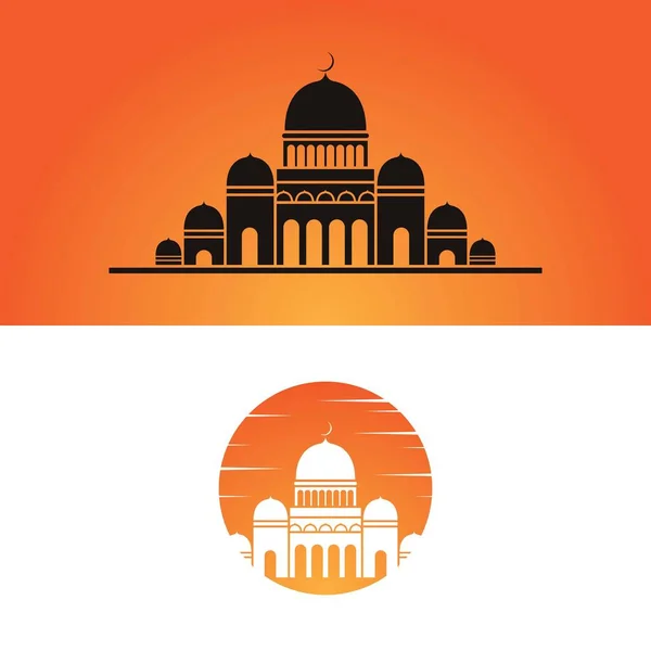 Moschee Logo Vorlage Vektor Symbol Design — Stockvektor