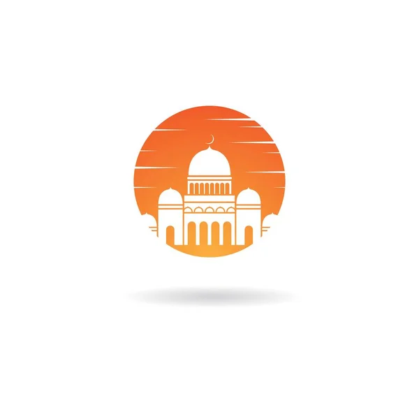 Moschee Logo Vorlage Vektor Symbol Design — Stockvektor