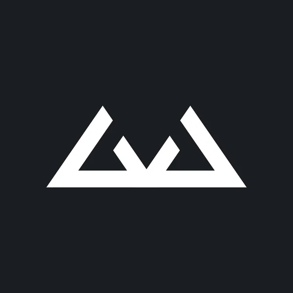 Zwei Dreiecke Mit Buchstaben Logo Vorlage Symbol Design — Stockvektor