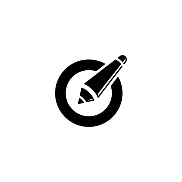 Векторная Иконка Логотипа Карандаша — стоковый вектор