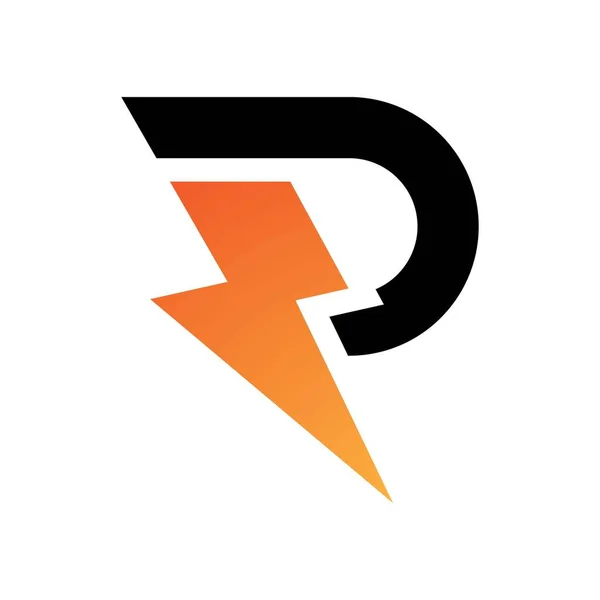 Brief Elektrische Logo Vorlage Vektor Icon Design — Stockvektor