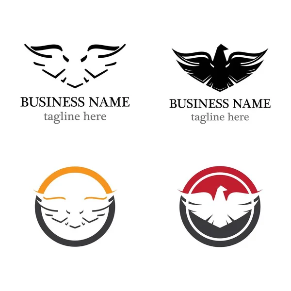 Modèle Logo Eagle Vecteur Icône Set Design — Image vectorielle