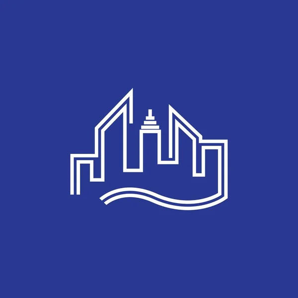Design Ícone Logotipo Imobiliário — Vetor de Stock