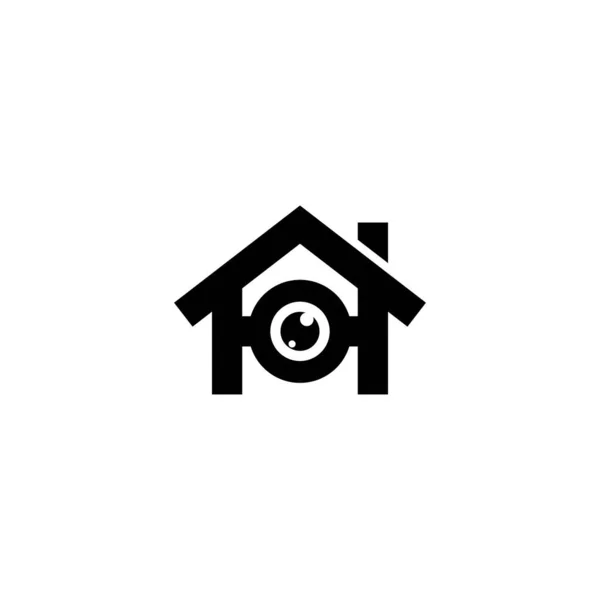 Icône Maison Photo Logo Vectoriel Design — Image vectorielle