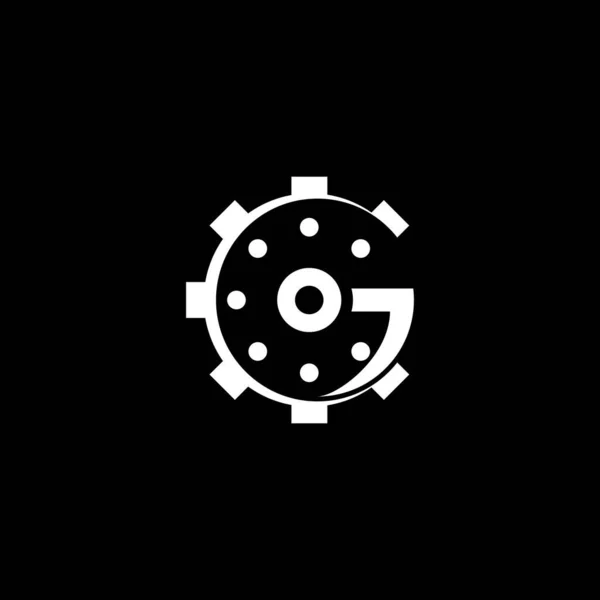 Modèle Logo Engrenage Conception Icône Vectorielle — Image vectorielle