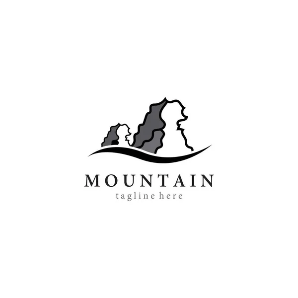 Modèle Logo Montagne Icône Design — Image vectorielle