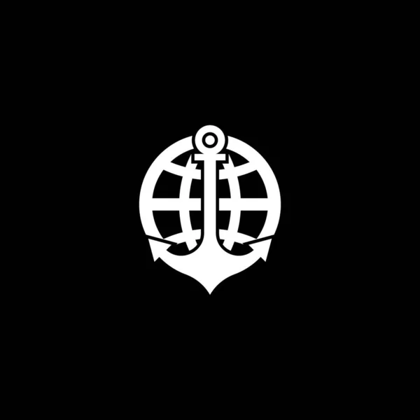 Projekt Ikony Logo Strony Kotwicy — Wektor stockowy