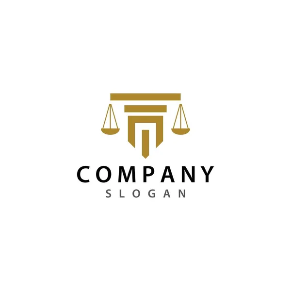 Law Logo Template Vector Icon Design — Stock Vector