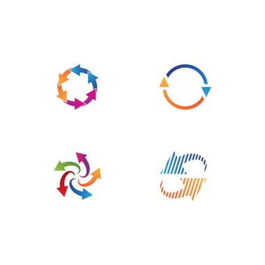 Ok vektör illüstrasyon simgesi Logo Şablonu tasarımı