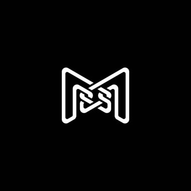 M Harfi Logo İş Şablonu Vektör simgesi
