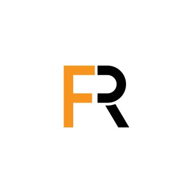 FR Letter logo iş şablonu vektör simgesi