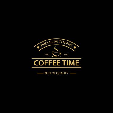 Kahve vintage logo şablon vektör ikonu tasarımı