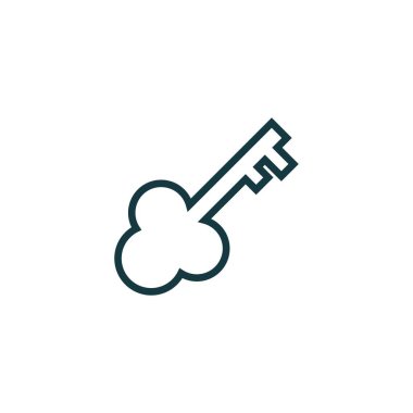 Güvenlik simgesi şablonu düz tasarım