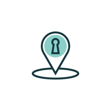 Güvenlik simgesi şablonu düz tasarım