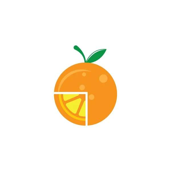 Logo Naranja Vector Icono Diseño — Vector de stock