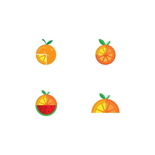 Logo Naranja Vector Icono Diseño — Vector de stock