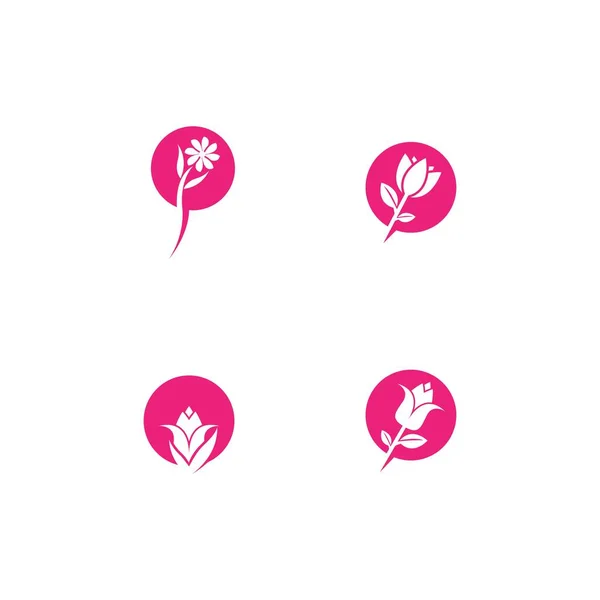 Fleur Logo Vectoriel Icône Design — Image vectorielle