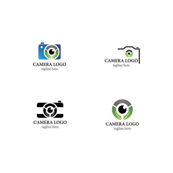 Kamera Simge Vektör Logo Tasarımı — Stok Vektör