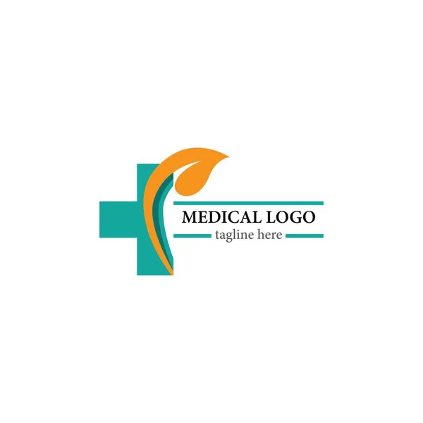 Médico Cruz Logotipo Plantilla Vector Icono Diseño — Vector de stock
