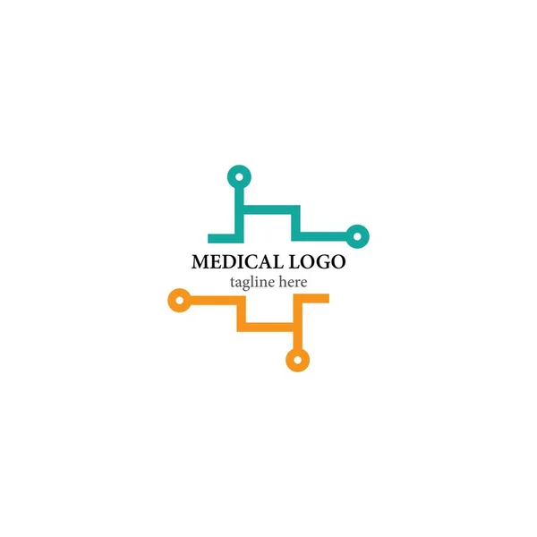 Design Icone Vettoriali Modello Logo Croce Medica — Vettoriale Stock