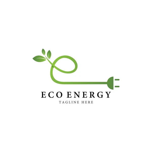 Eco Energie Logo Template Vector Pictogram Ontwerp — Stockvector