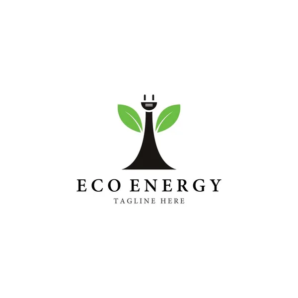 Design Ícone Vetor Modelo Logotipo Energia Eco —  Vetores de Stock