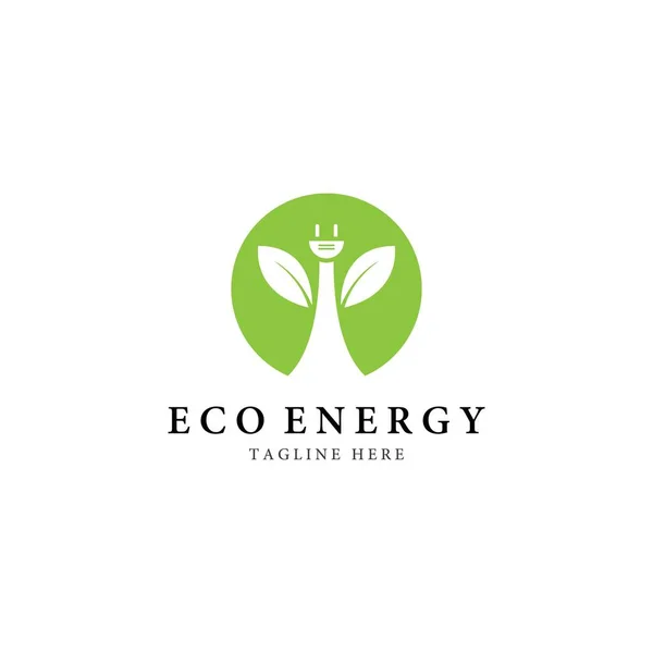 Logo Eco Energii Szablon Wektorowy Projekt Ikony — Wektor stockowy