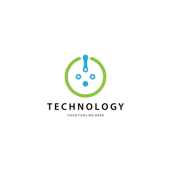 Technology Logo Template Vector Icon Design — Stock Vector