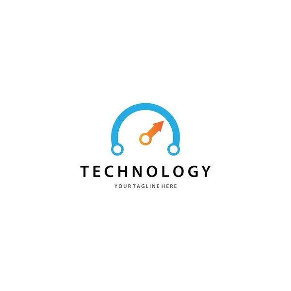 Technology Logo Template Vector Icon Design — Stock Vector