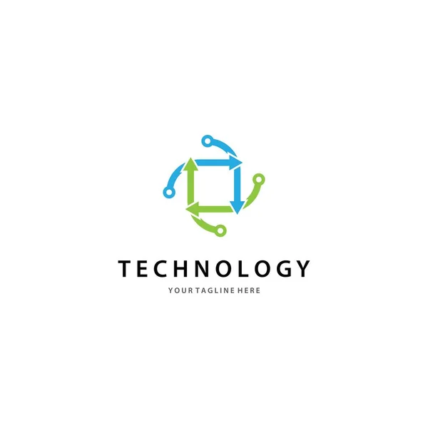 Technology Logo Template Vector Icon Design — Stock Vector